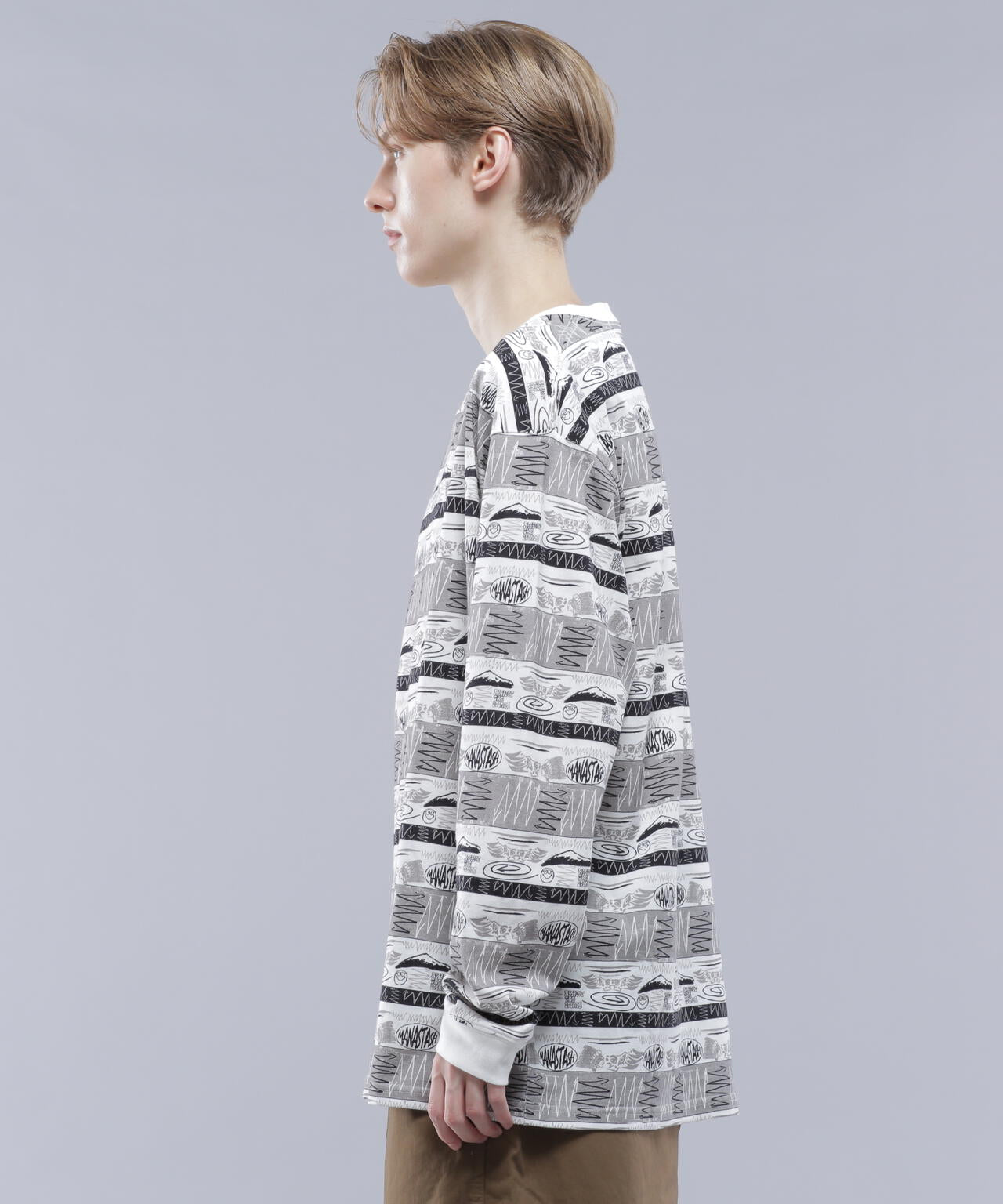 MANASTASH/マナスタッシュ/MTN STRIPE L/S TEE
