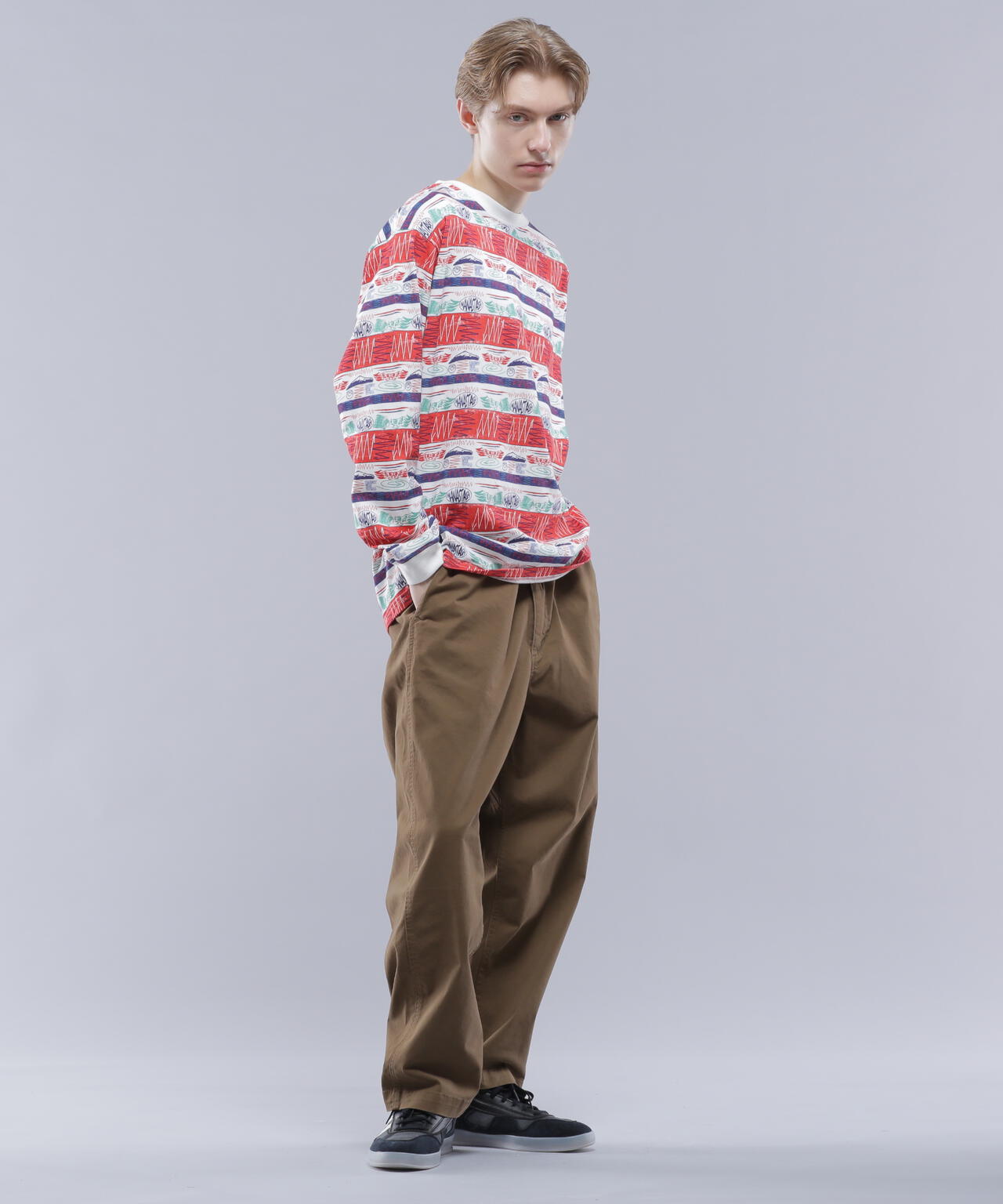 MANASTASH/マナスタッシュ/MTN STRIPE L/S TEE