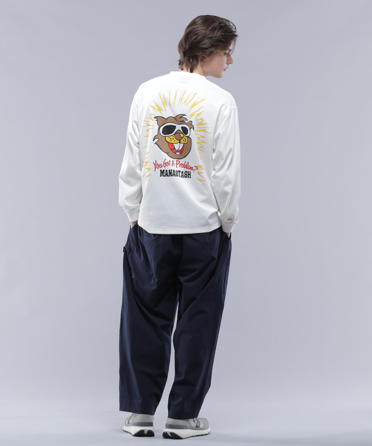 MANASTASH/マナスタッシュ/RE:POLY L/S TEE BEAVER
