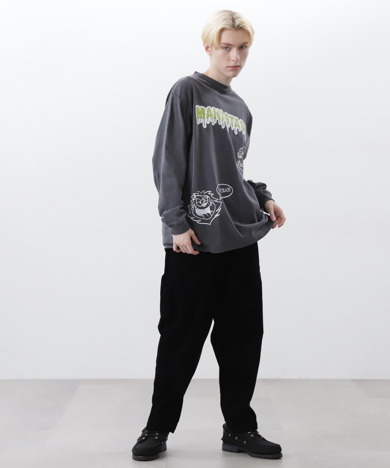 MANASTASH/マナスタッシュ/PUMICE L/S TEE MUSHROOM