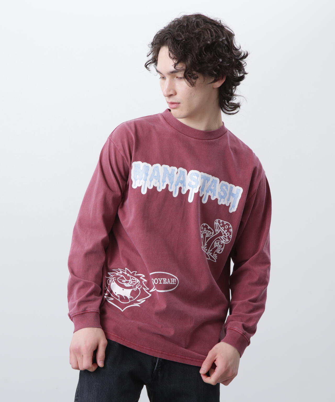 MANASTASH/マナスタッシュ/PUMICE L/S TEE MUSHROOM