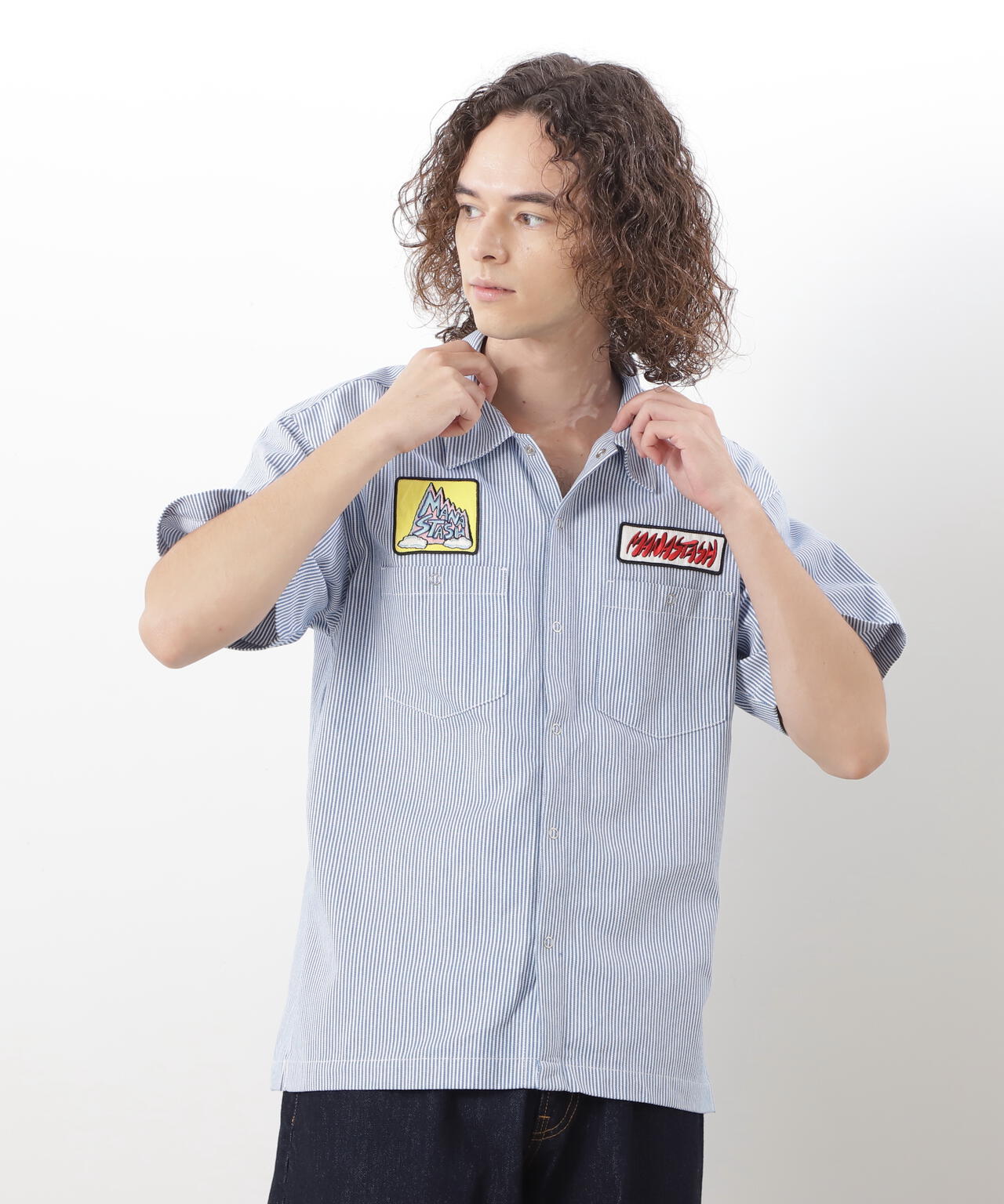 MANASTASH/マナスタッシュ/PATCHED LOGO WORK SHIRTS