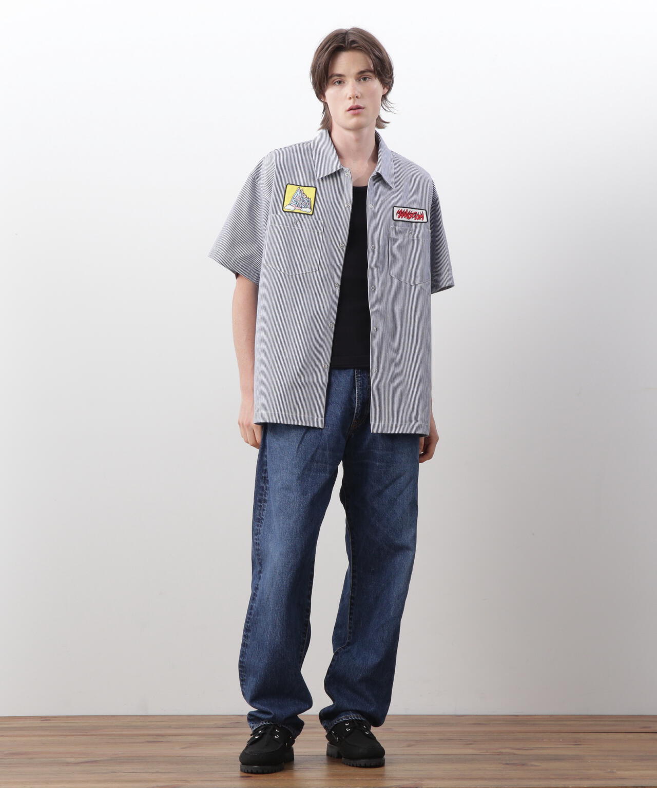 MANASTASH/マナスタッシュ/PATCHED LOGO WORK SHIRTS
