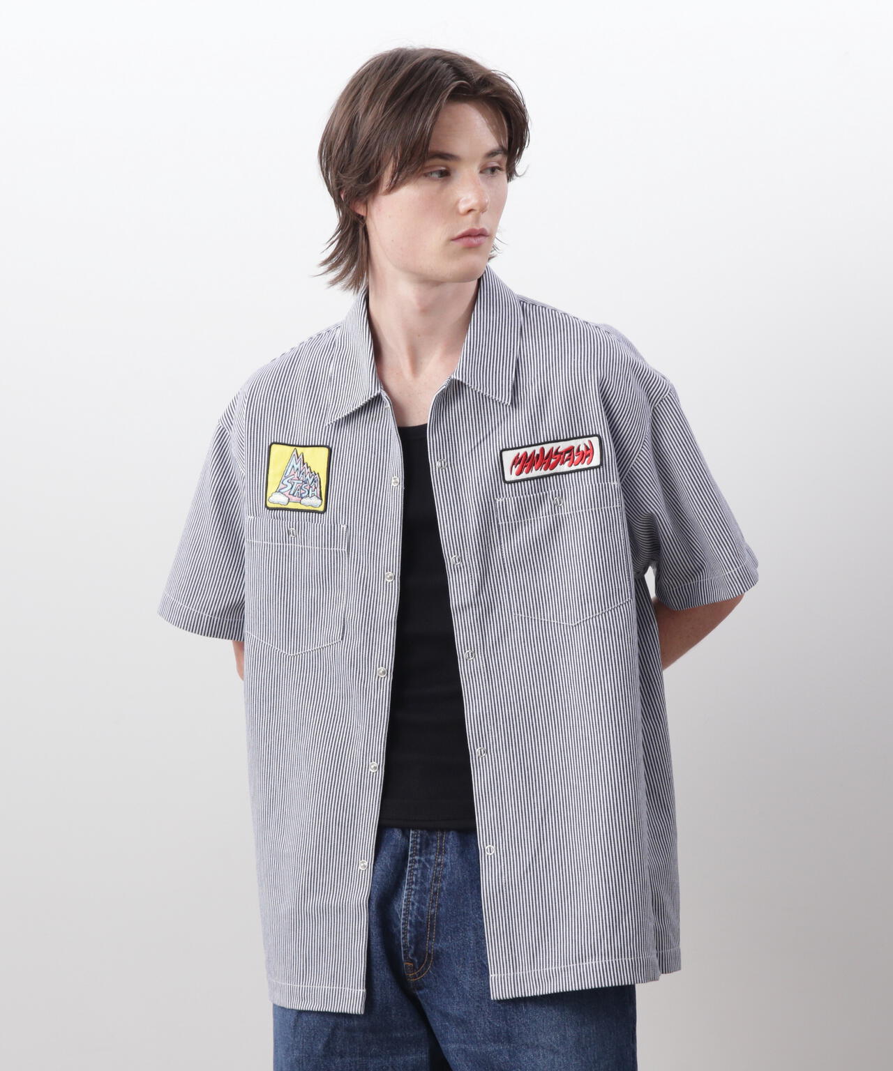 MANASTASH/マナスタッシュ/PATCHED LOGO WORK SHIRTS