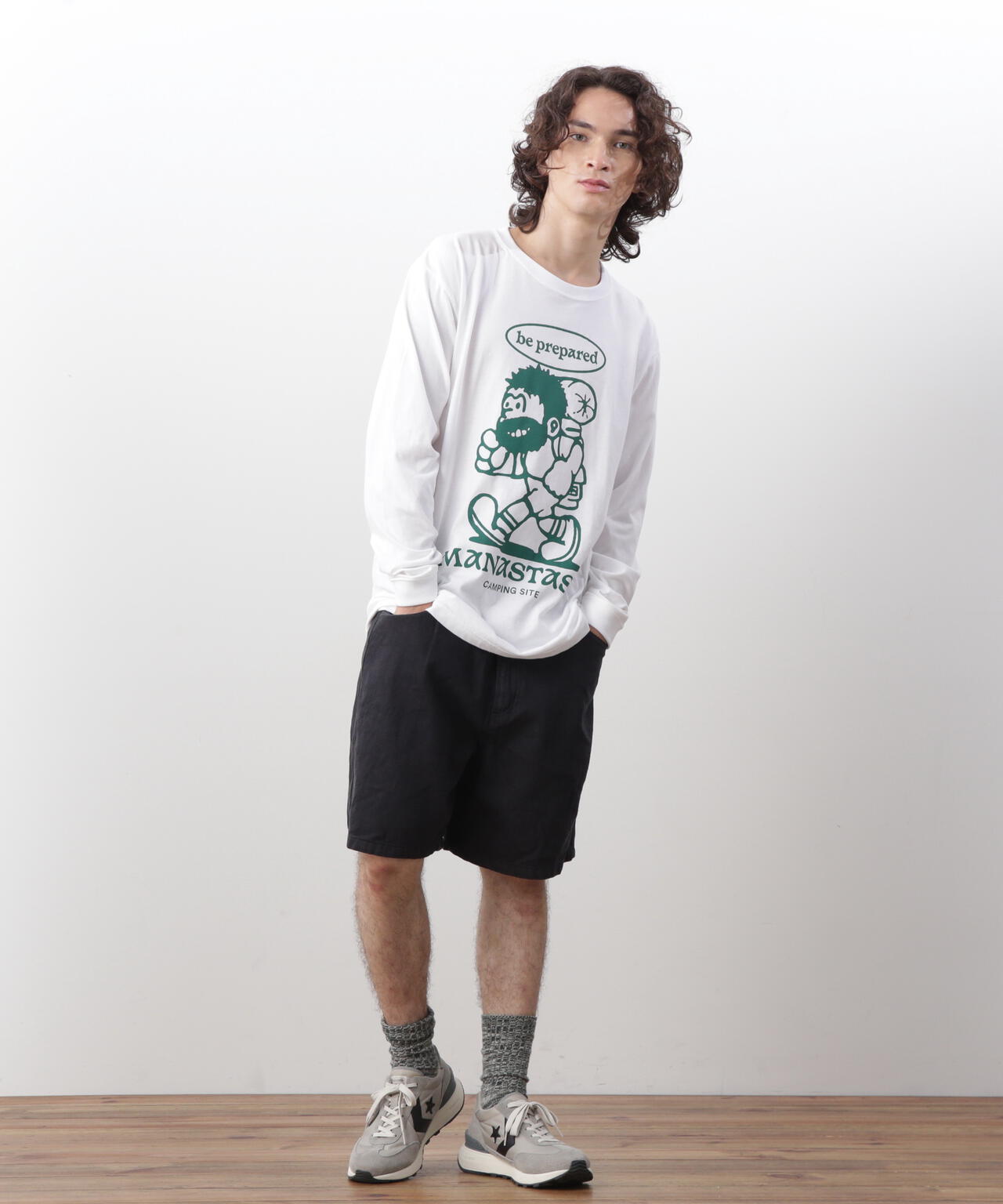 MANASTASH/マナスタッシュ/ L/S TEE BE PREPARED