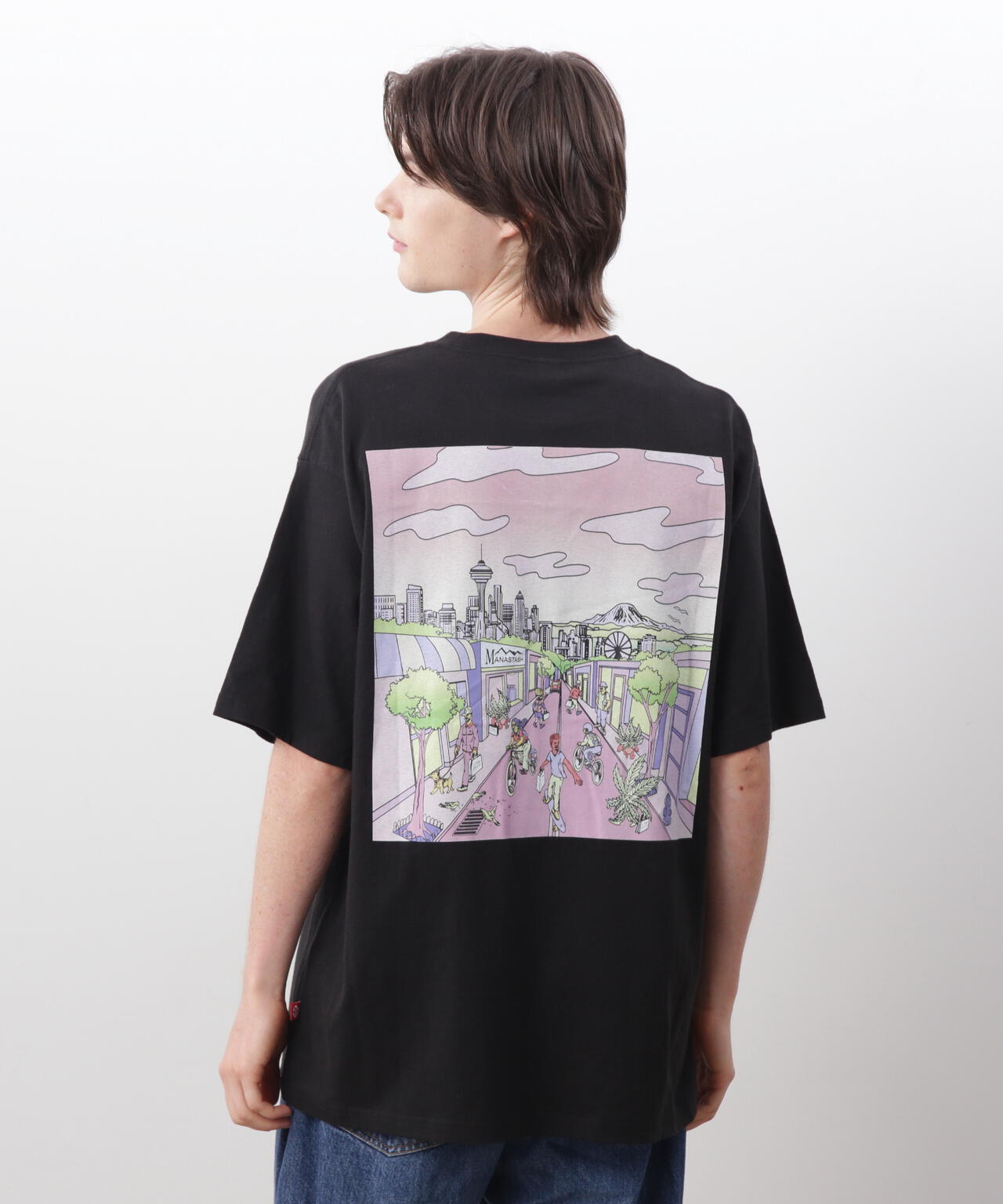 MANASTASH/マナスタッシュ/RE:CTN L/S TEE DT SEATTLE