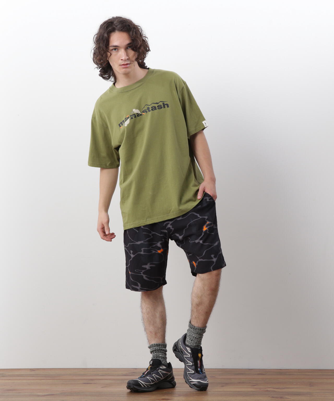MANASTASH/マナスタッシュ/MHAK LOGO  TEE