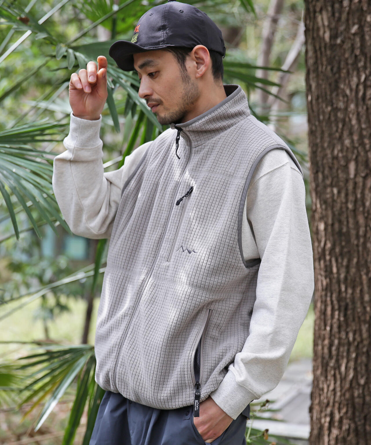 MANASTASH/マナスタッシュ/GRID FLEECE REVERSIBLE VEST