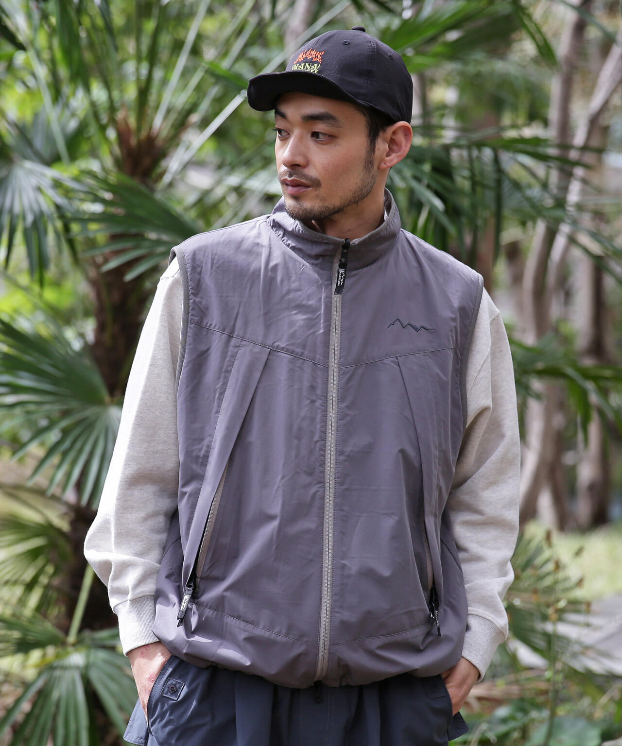 MANASTASH/マナスタッシュ/GRID FLEECE REVERSIBLE VEST