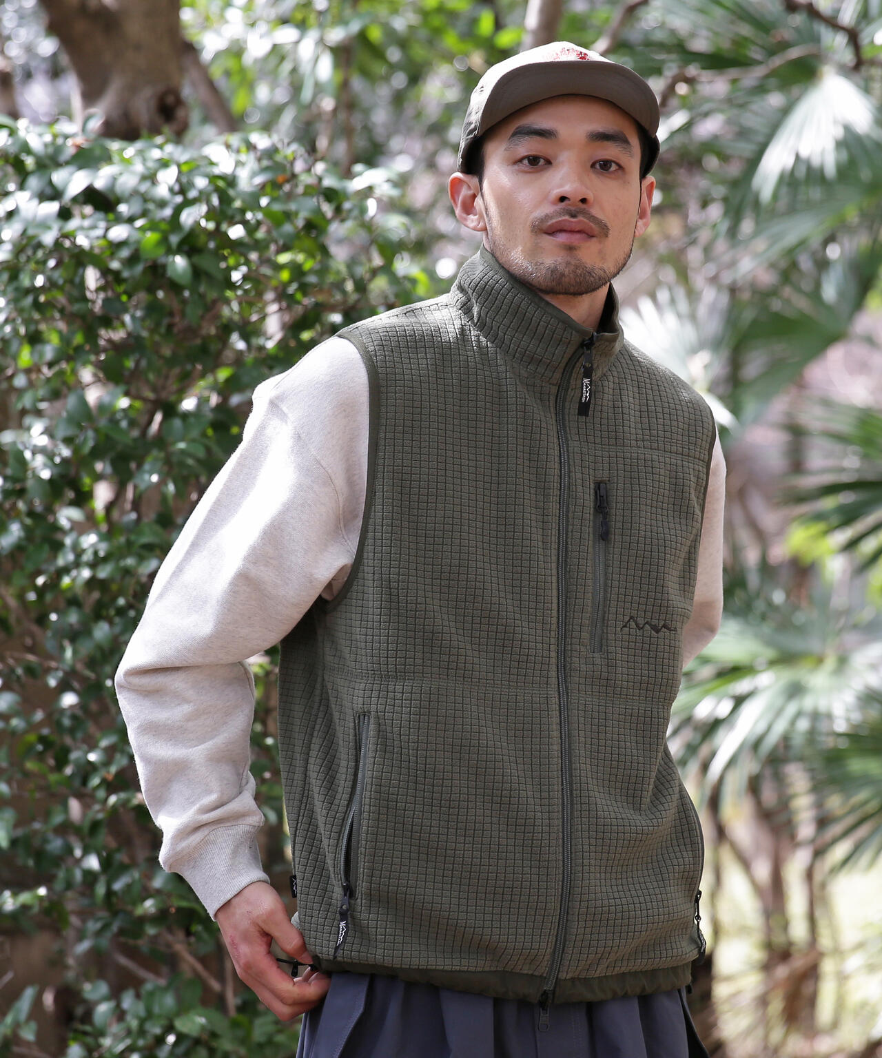 MANASTASH/マナスタッシュ/GRID FLEECE REVERSIBLE VEST