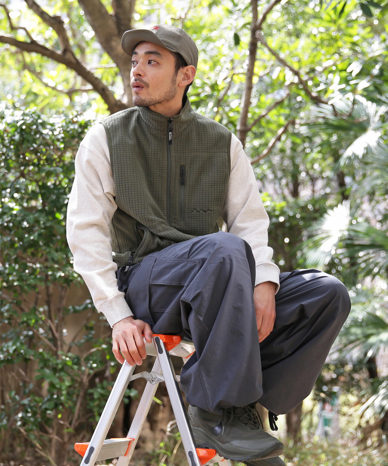 MANASTASH/マナスタッシュ/GRID FLEECE REVERSIBLE VEST