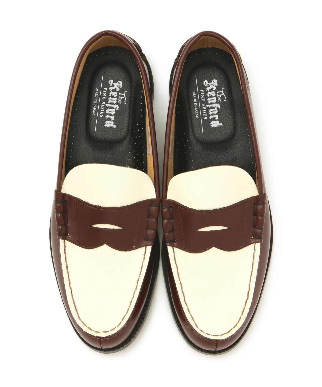 The Kenford Fineshoes/MENS COMBI LOAFERS / DARK BROWN WHITE