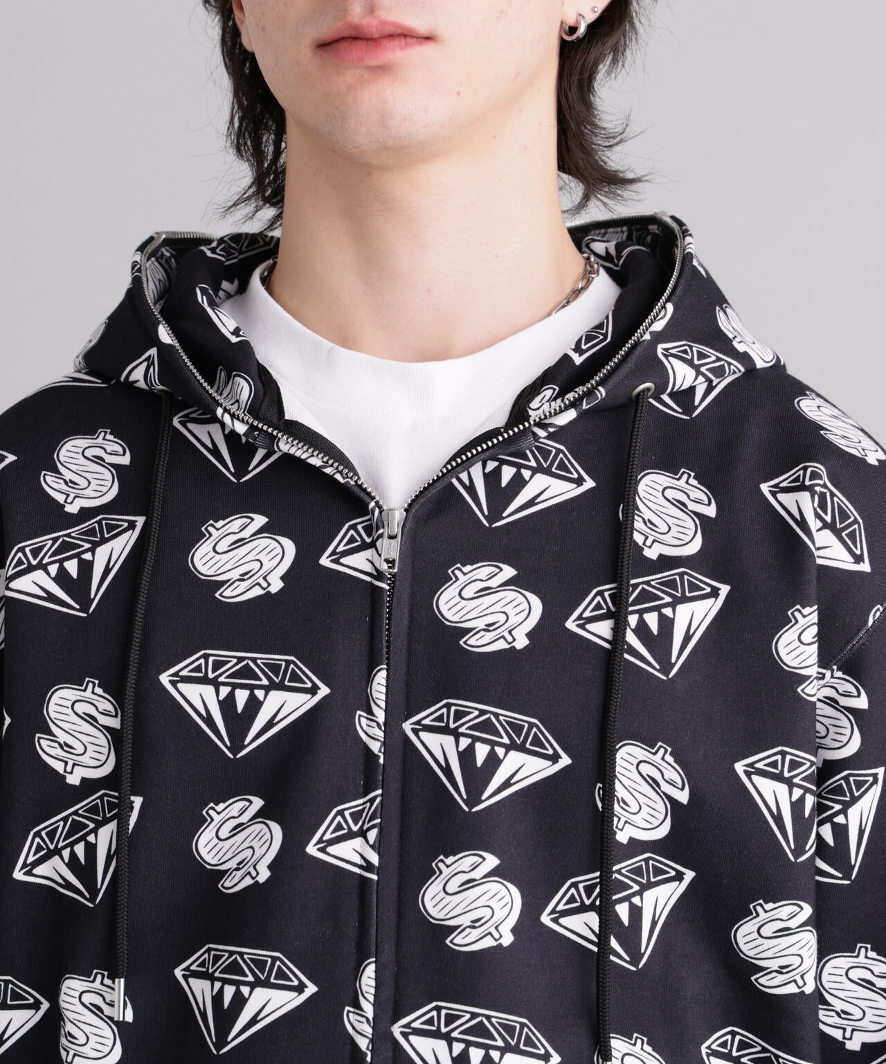 MANASTASHxBILLIONAIRE BOYS CLUB/ビリオネア・ボーイズ・クラブ/EMB LOGO ZIP HOODIE