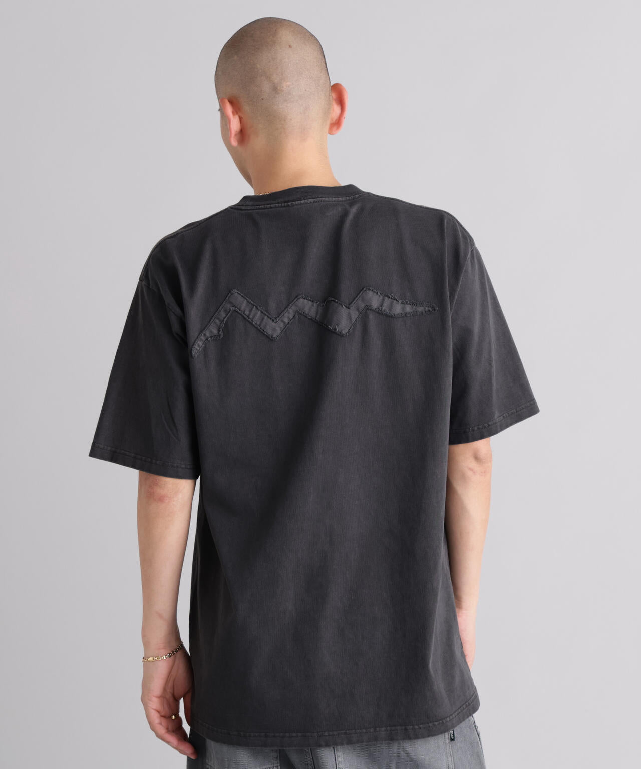 MANASTASH/マナスタッシュ/PUMICE TEE RAW EDGE LOGO