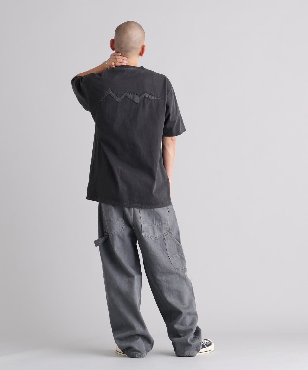 MANASTASH/マナスタッシュ/PUMICE TEE RAW EDGE LOGO