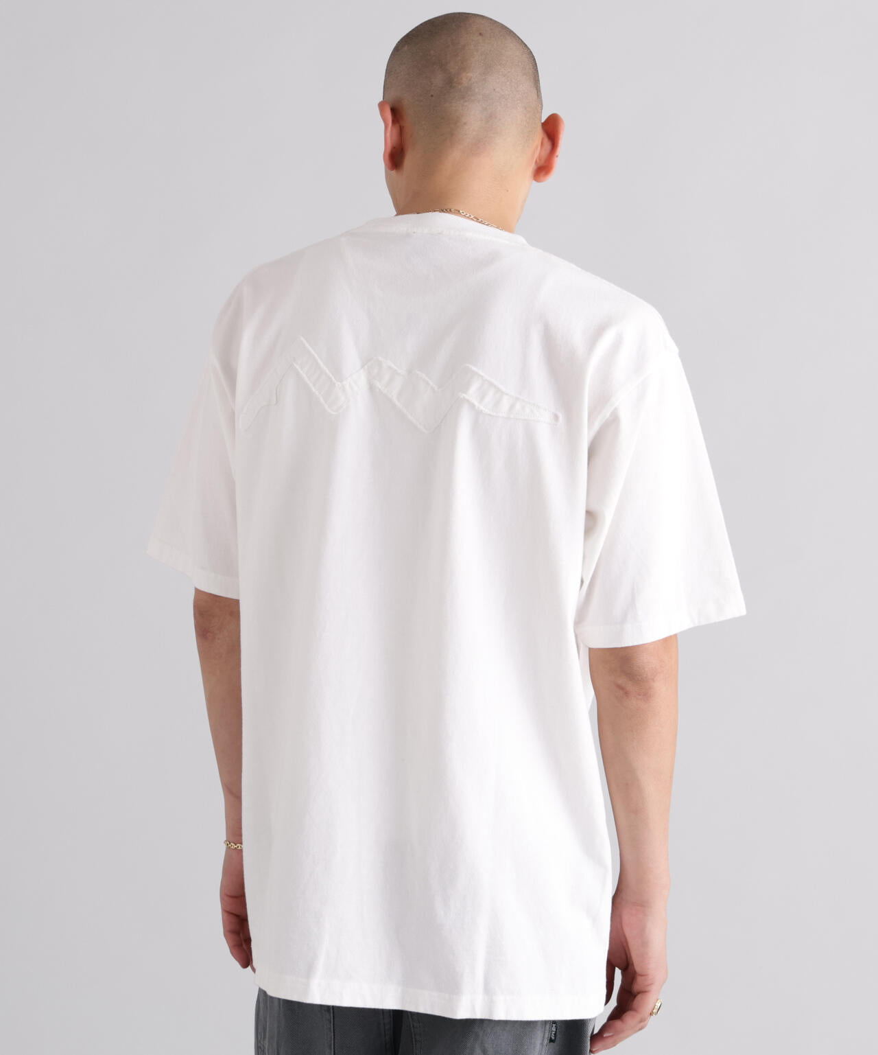 MANASTASH/マナスタッシュ/PUMICE TEE RAW EDGE LOGO