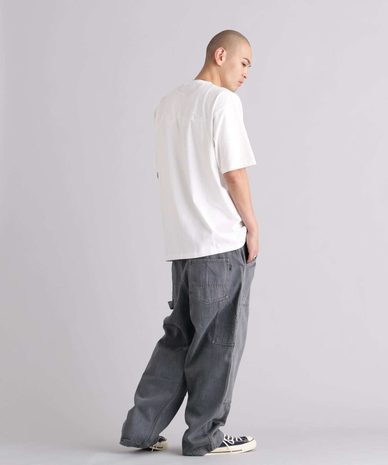 MANASTASH/マナスタッシュ/PUMICE TEE RAW EDGE LOGO