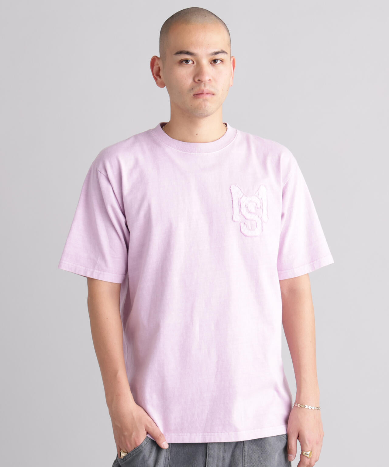 MANASTASH/マナスタッシュ/PUMICE TEE RAW EDGE LOGO