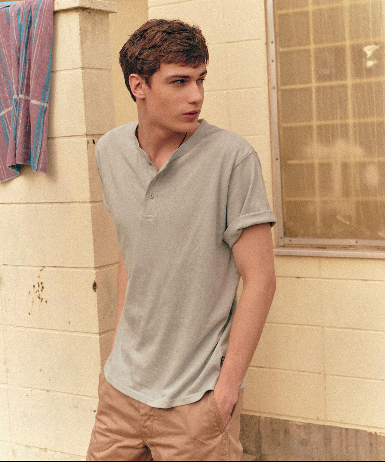 HEMP＠by manastash/HEMP DAYS S/S TEE HENLEY