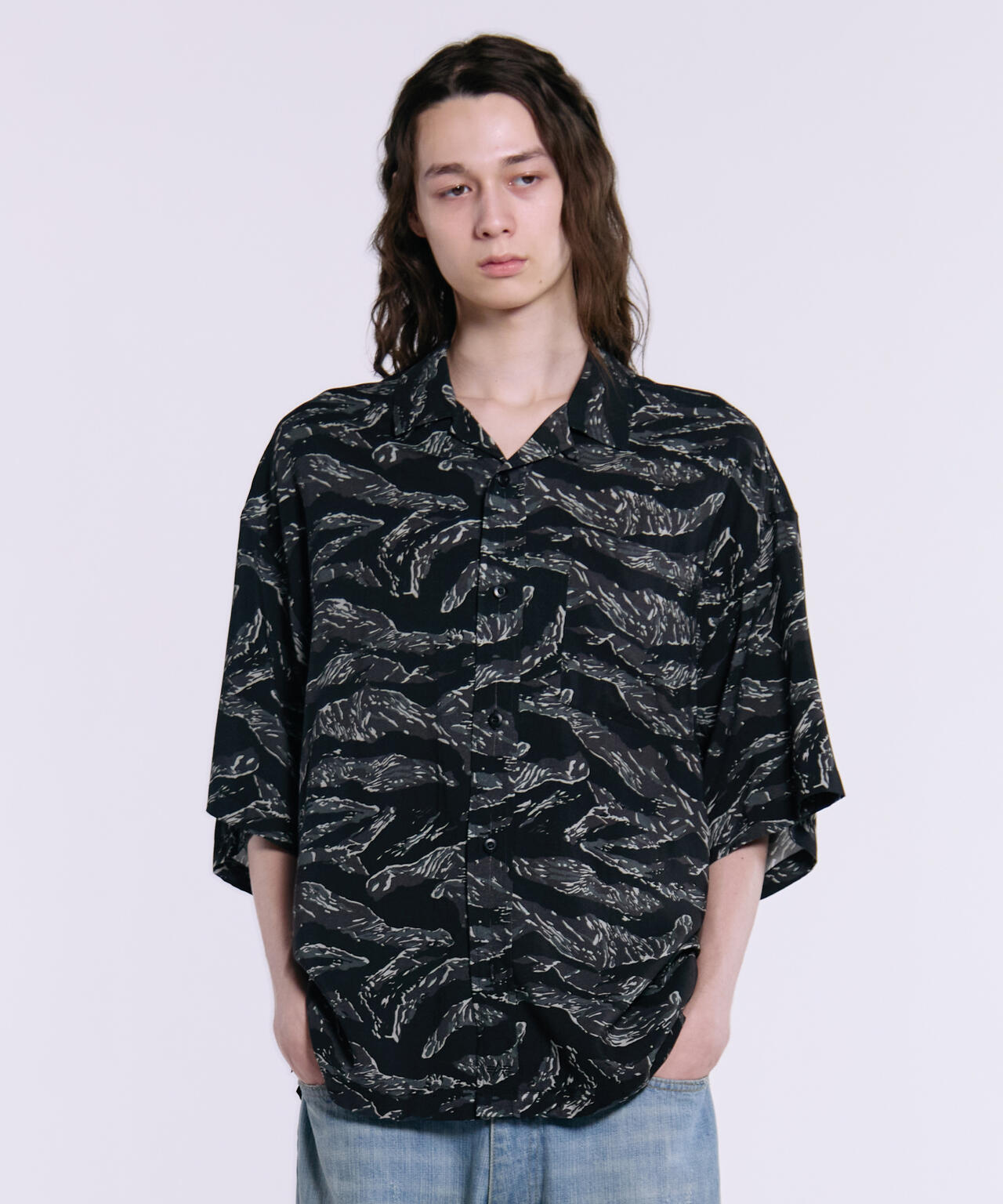 SS CAMO RELAXED CAMP SHIRT