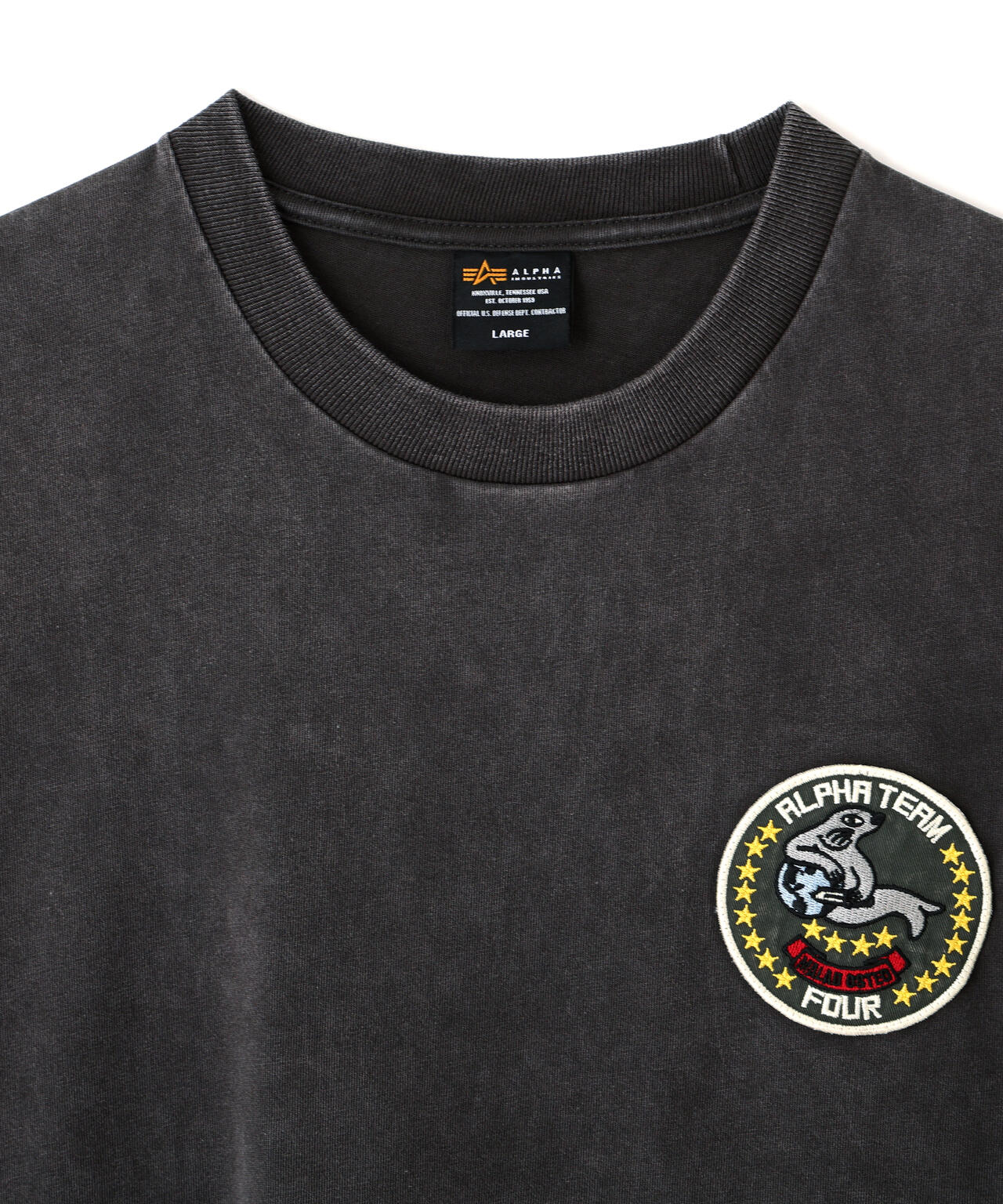 MILITARY EMBLEM PATCH T‐SHIRT