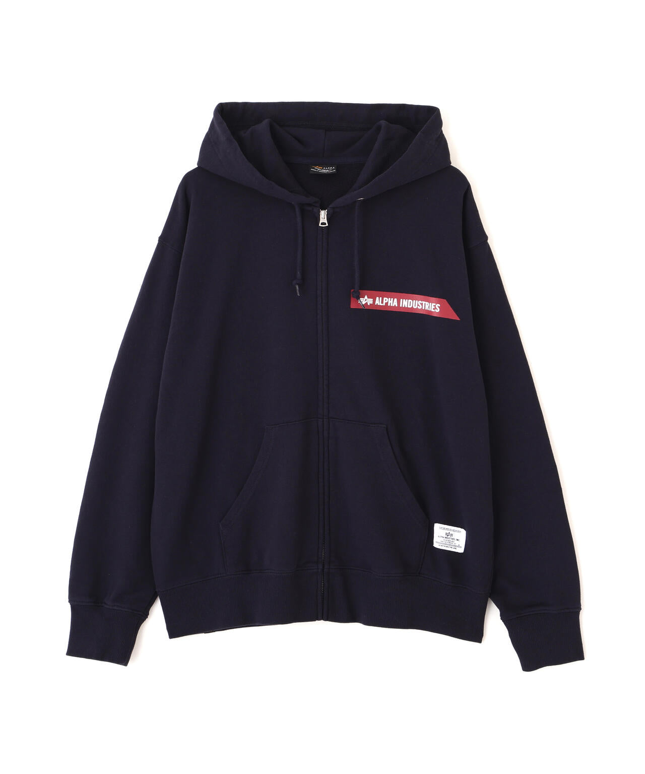 ALPHA RED RIBBON ZIP HOODIE